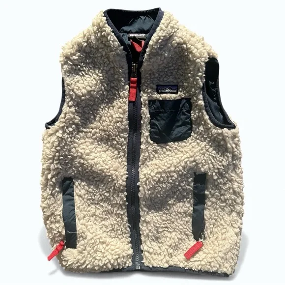 Patagonia Toddler Retro-X Sherpa Fleece Vest 4T - Cozy Winter Outdoor Layer - Picture 2 of 6